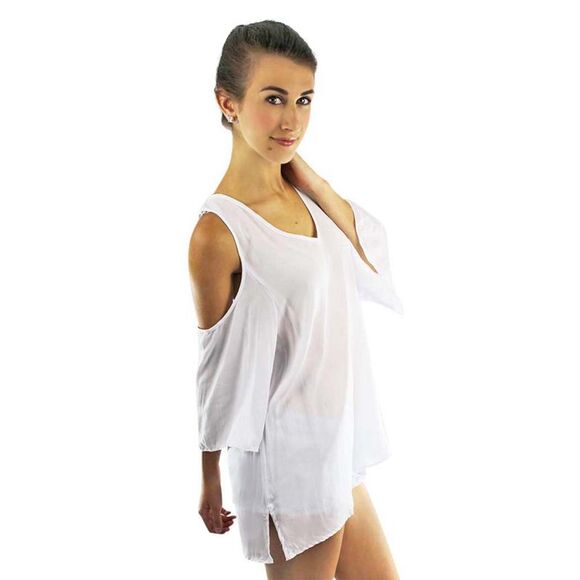 Oversize Boho Top With Peek-A-Boo Shoulders - Picture 3 of 4